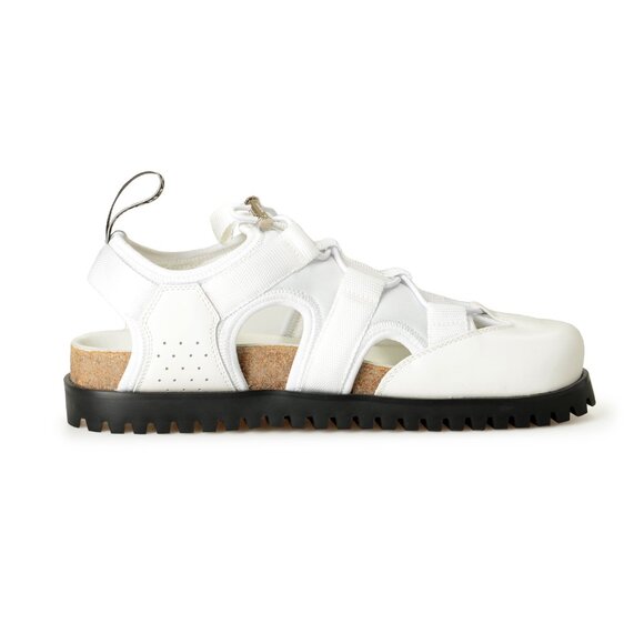 Versace Men\'s White Canvas & Leather Sandals Shoes US 10.5 IT 43.5 main image 5
